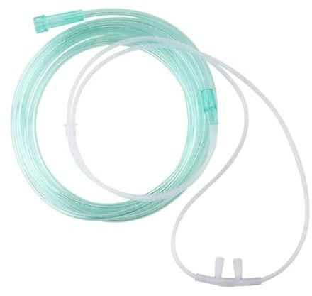 Dynarex 33110 Nasal Oxygen Cannula, Flared Tip, Adult, 7' Standard Connector, Pack of 50
