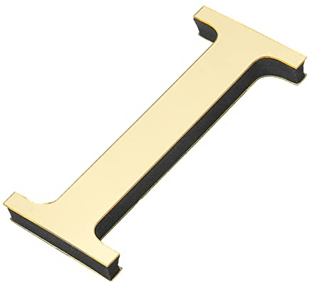 PATIKIL 3D Acryl Buchstaben Spiegel Wandaufkleber Schrift I Selbstklebend Hause Deko Schrift Schild Kunst Aufkleber Abziehbild für DIY Hause Dekoration Hellgold