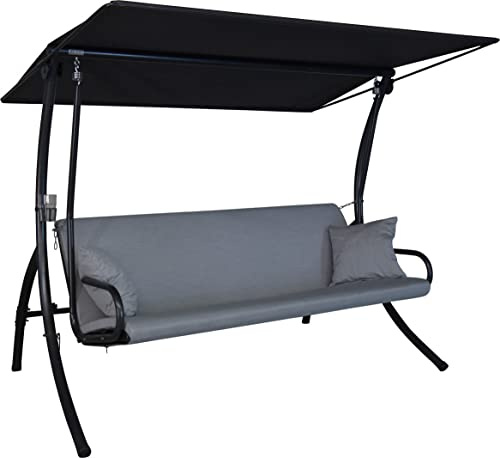 ANGERER Hollywoodschaukel Elegance Zip grau wetterfest