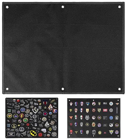 Kletttafel Patches Klett,Patches Kletttafel-Klettfläche Klettmatte Wand,Taktische Patch-Display-Tafel,Taktisch Militär Klett Patch Board Organizer Display Tafel Mit Ösen (Schwarz-110 * 70cm)