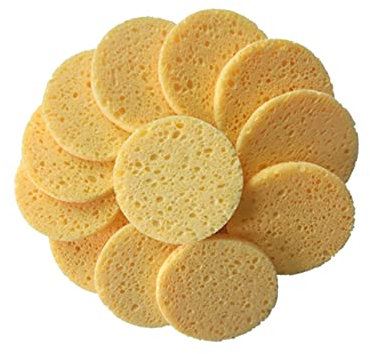 FRCOLOR Pack of 50 Powder Puff for Face Makeup Remover Cleaner Face Makeup Foundation Shower Sponges Face Wash Sponge Mat Foundation