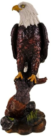 Kremers Schatzkiste XXL Weißkopfadler auf AST aus Polyresin Dekofigur 44cm Majestätische Tierfigur