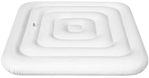 Couvre-Bain Gonflable, Couvercle d'économie d'énergie pour Bain à remous Rond, Couvercle de débordement de Pluie Protecteur Pliable, Couverture Thermique Thermique de 5,4 pi pour Les Bains à remous e