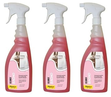 Chimiver - VELUREX BAGNO pulizia intensiva delle superfici del bagno, elimina macchie d'acqua, residui di sapone, tracce di calcare | KIT 3 PEZZI