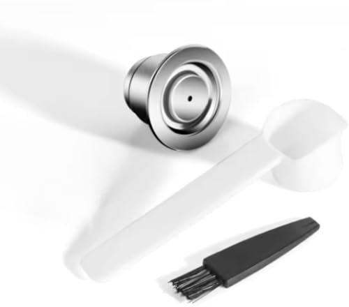 Capsule de Café Réutilisables et Rechargeables en Acier Inoxydable Compatible Nespresso (1 unité)- Écologique, Durable, Zéro Déchet, Dosette à Remplir Permanente pour Espresso