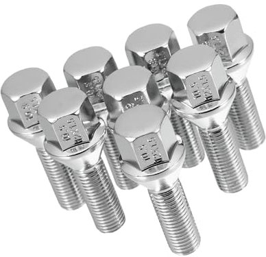 Partuto M12 x 1.5 Wheel Bolts Taper 60° Bolts Lug NutsWheel Studs Set 8pcs Replacement