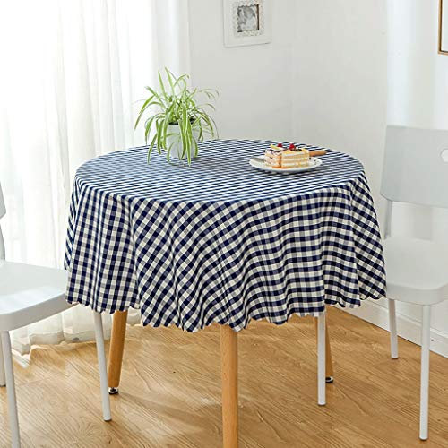 Rechteckige/längliche Tischdecken Modern Rot Und Weiß Kariert Waschbare Baumwollwäsche Auslaufsichere Esstischdecken for Runde Tische Drinnen Draußen Camping Picknick Kreistischdecke, 5 Farben Weihn