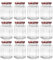 Hniuyun 12 Pack Hexagonal Glass Jam Jars, 100ml 3.3 fl.oz Glass Jar with Lid for Sealing, Clear Canning Jars for Food Storage, Spices, Honey, DIY Projects (Red)