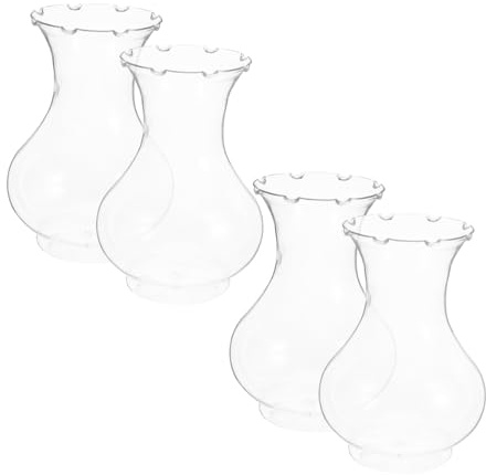 Yardwe 4pcs Clear Plastic Hyacinth Vases Small Flower Containers Indoor Plant Propagation Vases Home Decor Vases for Wedding Centerpieces