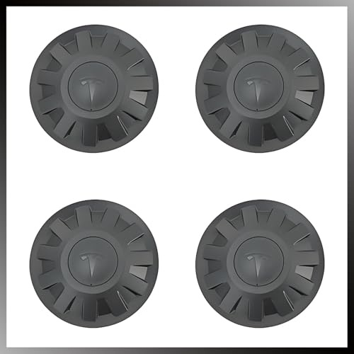 CBYUANHANG Wheel Centre Caps for Tesla Model 3 Highland 2024 2025, 4 Pcs Hub Centre Caps - Waterproof Dustproof Wheel Decoration Cover - Car Accessories