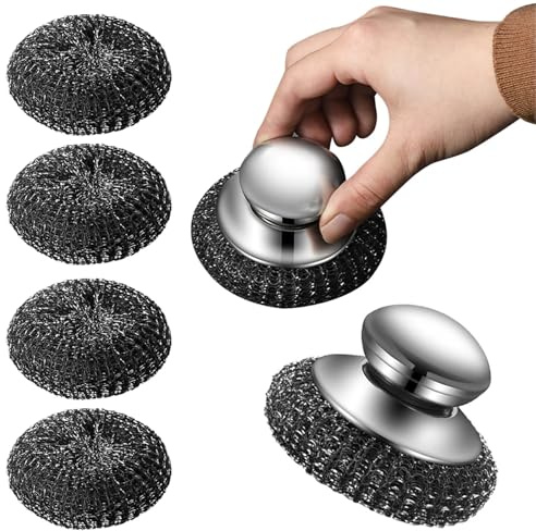 baoauh Steel Wool Scrubber Pad 30pcs Steel Wool Scrubber Set Detachable Stainless Steel Scrubber Stainless Steel Scourer for Cleaning Kitchen Pots Pans Grills Sink for Cleaning Kitchen,Bathroom