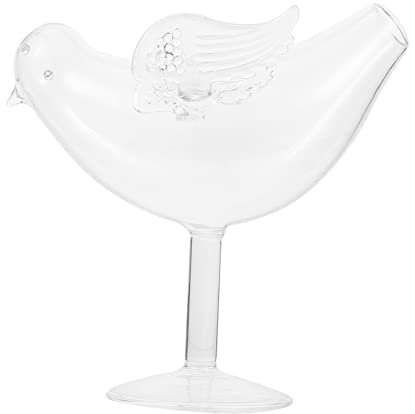 TOPPERFUN Bicchiere da Cocktail in Vetro Trasparente Design Innovativo a Forma, Resistente Whiskey e Feste Eleganti