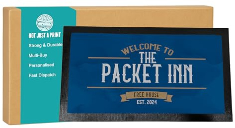 Personalised Bar Mat – Custom Bar Runner for Home Pub, Garden Bar or Man Cave