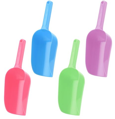 VQBKHO 4 palas de playa para niños, 23 cm, juguete de arena, palas de arena para niños pequeños, caja de arena, juguetes de arena, juguetes de plástico ABS, pala de playa