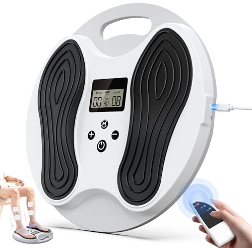 Dancespot Medic Circulation Machine Blood Booster for Feet and Legs, EMS Foot Massagers for Pain and Circulation Stimulator Electric Foot Massage Machine with 4 TENS Pads Muscle Neuropathy Pain Relief