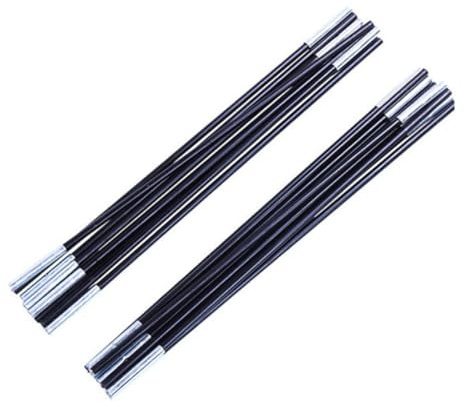 Hohopeti 2 Piezas Kit de Varillas de Fibra de Vidrio para Tienda Doble Secciones Barras de Repuesto Negras para Carpas Exteriores Longitud Total