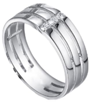 KnSam Eheringe Platinum PT950 Echter Schmuck, Labor Erstellt Diamant Solitärring Klassiker Rundschliff Weiß, Ring Platin, Gr.58 (18.5)