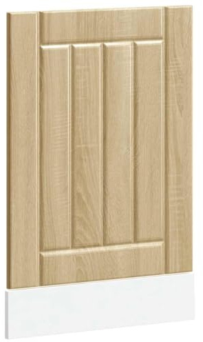 HFXHIJXQ Lucca Sonoma - Mascherina per lavastoviglie in rovere massiccio, 45 x 1,5 x 67 cm, robusto pannello frontale, design senza tempo, si adatta a tutti i mobili da cucina, sala da pranzo