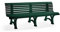 Blome Sitzbank Borkum – Gartenbank für Garten, Balkon, Terrasse, Parkbank in grün, 4-Sitzer, Made in Germany