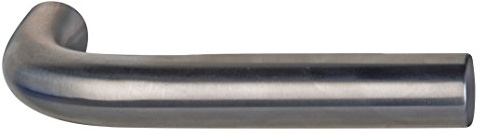 Alpertec Drückerpaar Patrik Edelstahlfarbig lackiert Vierkant passend zu flaches Langschild- und Rosttenpaar, 8mm, 32458340K1
