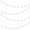 Unique- Party Decoration Guirnalda con bolas en forma de panal, Color blanco, 210 cm (63381)