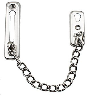 Nelxulas Sécurité Chaîne de porte en acier inoxydable 304 Jetant Porte en saillie Verrou Finition brossée, WY-MLSK-01