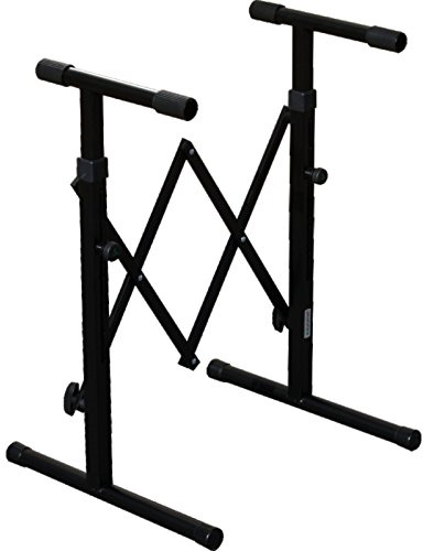 GVI Keyboardständer Schwarz Höhe 60-78 cm Auflage 30 cm