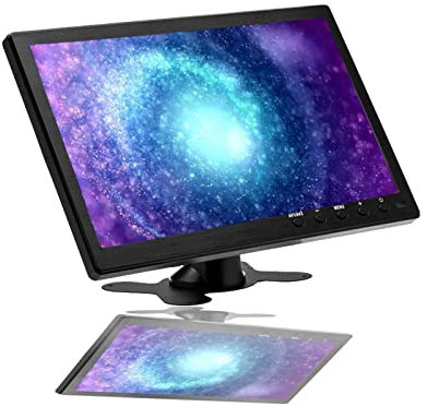 CAMECHO 10.1 Zoll Mini Monitor,1080P Full HD（1024 X 600 16:9, Panorama mit HDMI/BNC/AV/VGA/USB Monitor für PC DVD TV Gaming Geräte