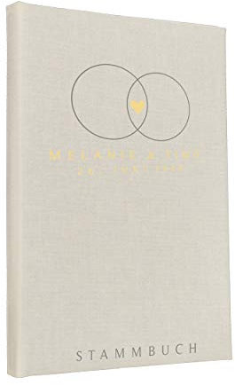 Hochzeitideal Stammbuch 'Serie Alan' Klassisch Creme | Handgefertigt aus Buchbinderleinen 21x14 cm | 6-Ring-Mechanik für Behördenlochung | personalisierbar | inkl. Einleger & Erinnerungsseiten