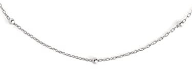 SINGULARU - Collar Dots. Colgante en Plata de Ley 925 con mini Bolitas a lo largo de la Cadena. Talla Unica. Baño de Rodio.. Joyas para Mujer