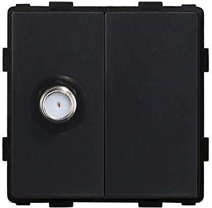 BSEED DIY 1/2 Satelite Outlet Schwarz Steckdose