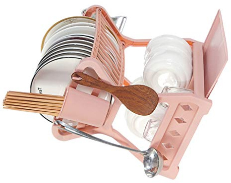 YARNOW Support De Rangement De Cuisine Multifonctionnel Égouttoir à Vaisselle Plastique Avec Support Pour Ustensiles Organisateur De Cuisine Pratique