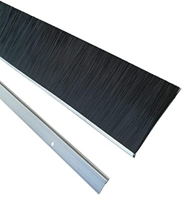 Retsun 6 Sets 39.37 Inches Net Hair 3 Inches Wide Door Brush Sweeps Seal Garage Roll Up Door Brush Durable Easy Mounting (3 Inches, 6)