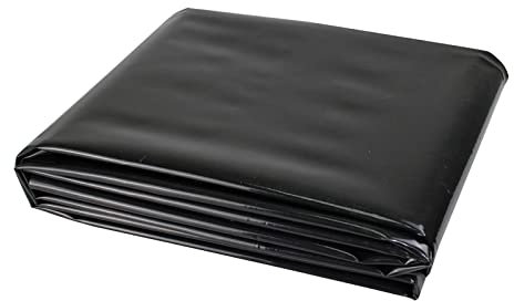 UHEKC Teichfolie Schwarze Schwere Ausführung 100% Wasserdicht Faltbare Teichfolie, für Koi-Teich, Landschaftsbau Gummieinlage, Mehrere Größen (Color : Black, Size : 8x8m)