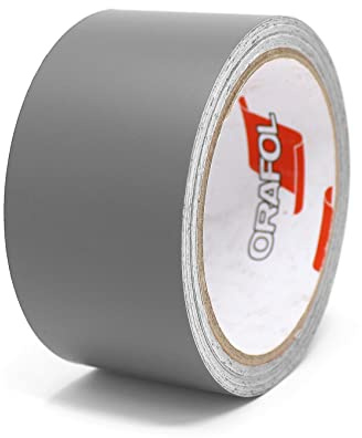Finest Folia 10 Meter Matt Zierstreifen Auto LKW Motorrad Boot Modellbau Basteln DIY Deko Dekorstreifen Seitenstreifen Klebestreife selbstklebend (Silbergrau matt, 40mm Breite)