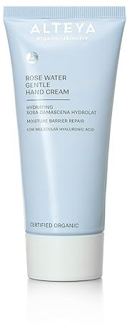 Alteya Organic Rose Water Gentle Hand Cream - 90 ml - Certified Organic - Fast absorbing hand treatment with Rosa Damascena Hydrolat - Hydrating, Moisturizing, Repairing
