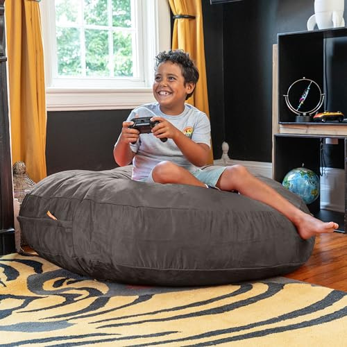 Jaxx Cocoon 4 Foot Bean Bag Chair and Crash Pad, Charcoal