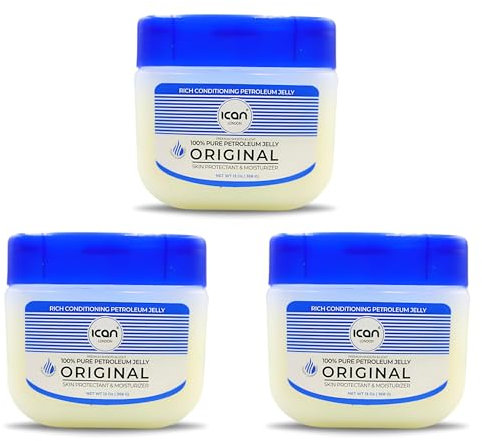 ICAN LONDON 100% PURE PETROLEUM JELLY ORIGINAL 3 x 368G (Total 1104g)
