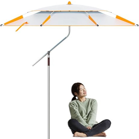 Parasol de Plage de 200 Cm, Angle D'inclinaison et Hauteur Réglables, Parasol de Pêche Extérieur, for Balcon, Jardin et Patio(Size:200cm(6.5ft))
