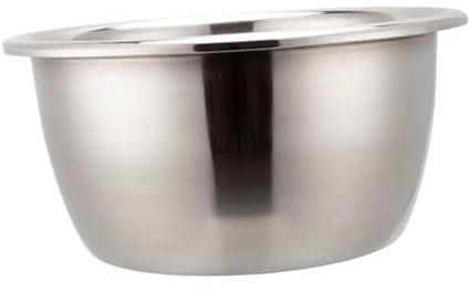 Sharplace Stainless Steel Basin Mixing Bowl Container Large Storage Gadgets Space Saving Dish Pan Foot Basin for Vegetables Flour Pasta, 40cm