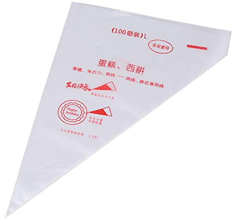 100Pcs Piping Bags, Cake Decorating Bag Tool, Food Grade Icing Piping Bags, Non Slip Thicken Piping Bag for Cake Decorating (Large Size 26inch)
