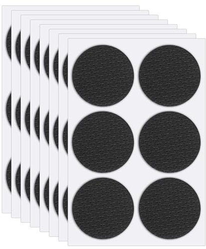 Lot de 48 patins pour meubles ronds antidérapants (40 mm, noir)