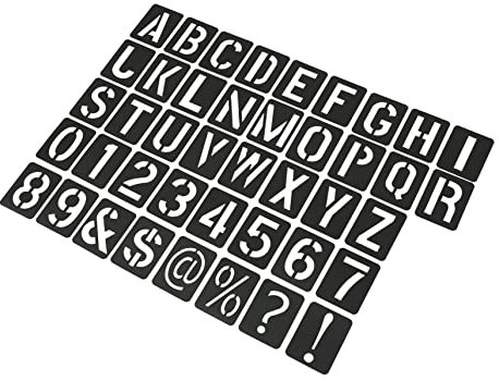 TEHAUX Bastelschablonen-vorlagen Alphabet- Und Zahlenschablonen Für Mal- Und Schulprojekte