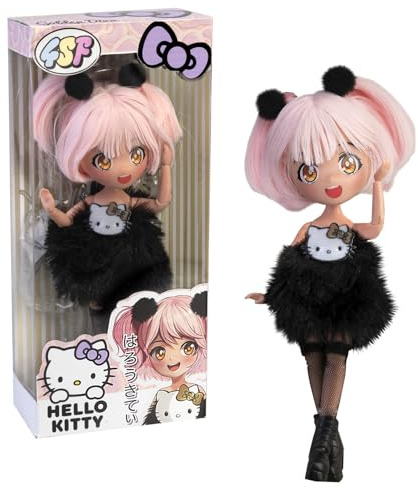 Hello Kitty - 4SF, Poupée, 20 cm, Modèle Golden Diva, pour Les Enfants dès 4 Ans, HKTF02