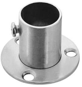 SQIANKUN Flansch Kleiderschrank Stahlrohr Halterung Rohr Unterstützung Flansch Sitz Schiene Pole Buchse Ende Halter Rohr Flansch(19mm)