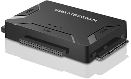 LIXSAZSE Unità disco rigido Adattatore USB 3.0 universale SATA 2.5/3.5 con trasferimento di conversione della luce a LED Notebook convertitore portatile