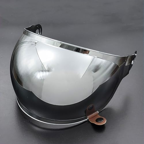 POIBNZ Visière de Casque pour Bell Bullitt, Protection UV Teintée Verres de Casque de Moto, Lentille de Lunettes de Casque Pare-Brise de Visière de Casque,D Silver Plated