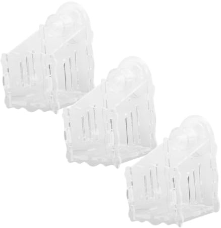 VICASKY 3 Pièces Planteur pour Aquarium Acrylique Transparent Pot de Culture pour Plantes Aquatiques Décoration Compacte pour Bassin et Poisson Facile à Installer