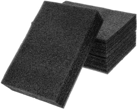 Angoily Kit de Fieltro para Hacer Uno Mismo, Almohadilla de Fieltro de Lana Negra 15x10x3 Cm, 3 Piezas, Base Resistente para Manualidades de Fieltrado Aguja, Adecuado para Hobby y Eventos