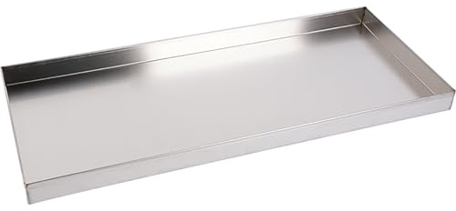 Teglia Forno Rettangolare, Vassoio da Portata, Teglia per Pizza in Acciaio Inox, Vaschetta di Scarico per Lavatrice, Scolapiatti con Vassoio Antigoccia(40x35x5 cm/16x14x2 in)